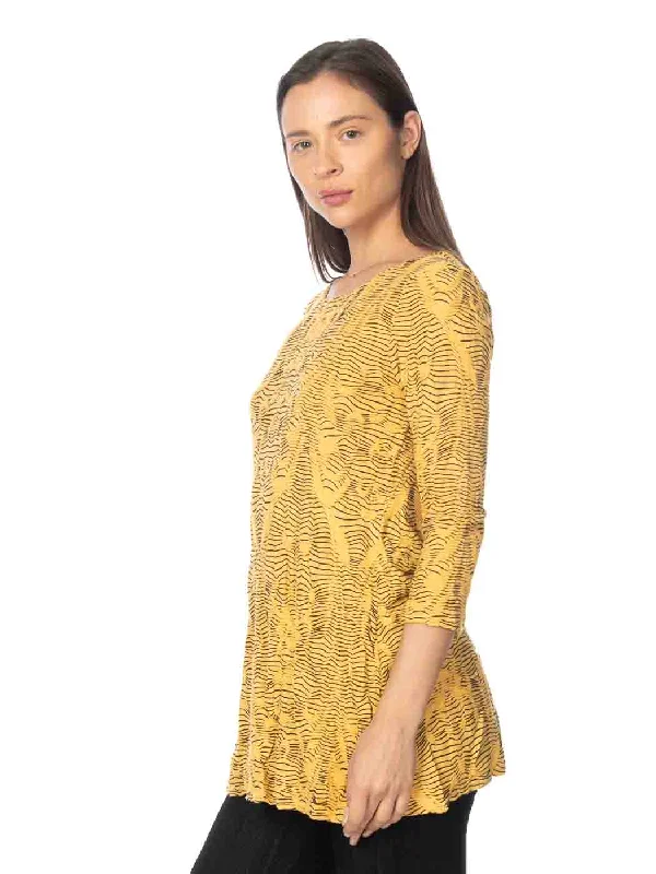 Tianello Crawford Knit Jersey Jacquard Mara Tunic-Nectar