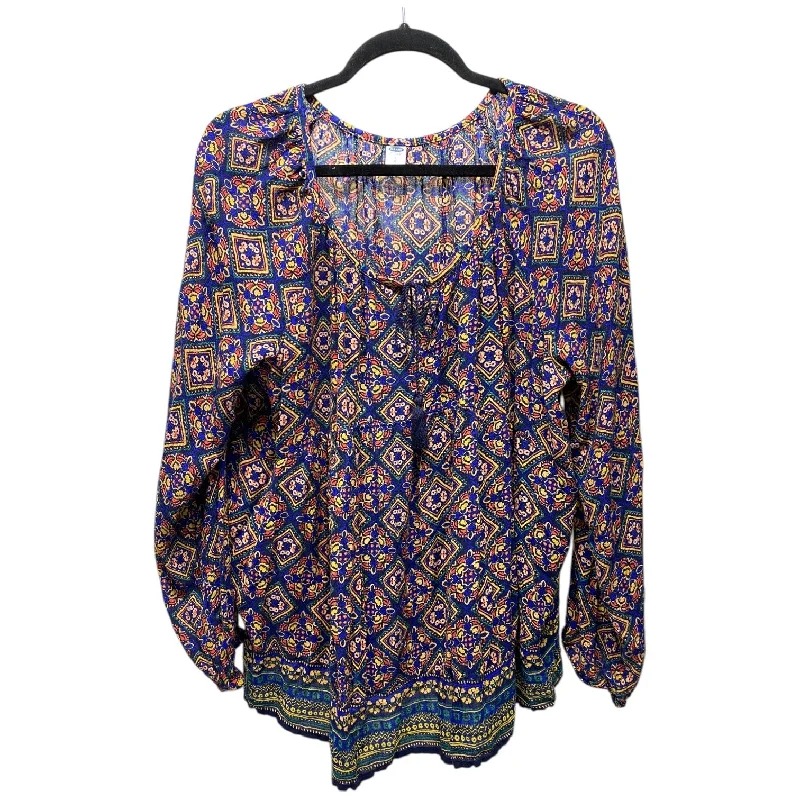 Top Long Sleeve By Old Navy In Multi-colored, Size: L