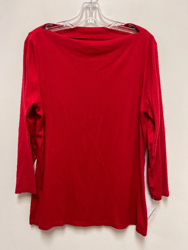 Top Long Sleeve By Old Navy In Red, Size: Xl