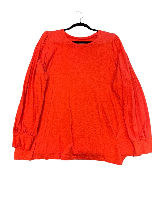 Top Long Sleeve By Torrid In Orange, Size: 3x