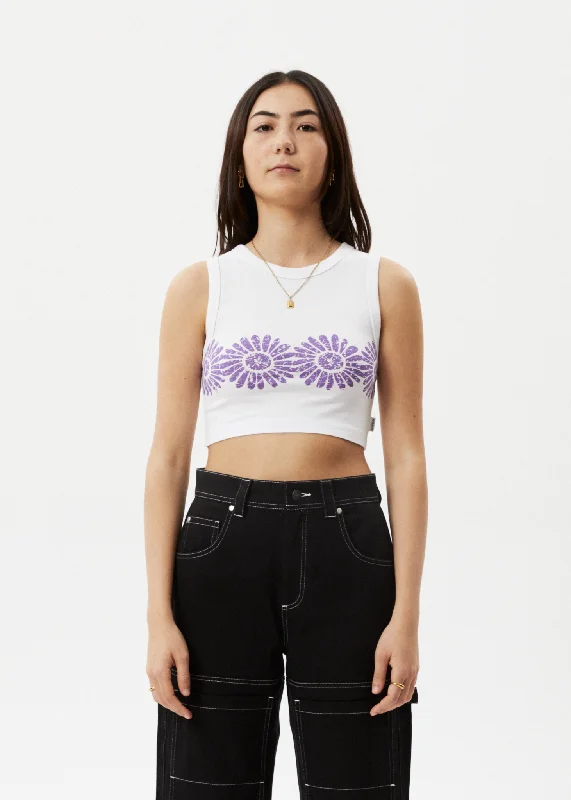 AFENDS Womens Daisy - Cropped Singlet - White