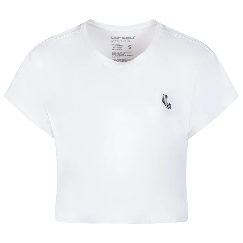 LIV Golf | Women's Crop Tee - White