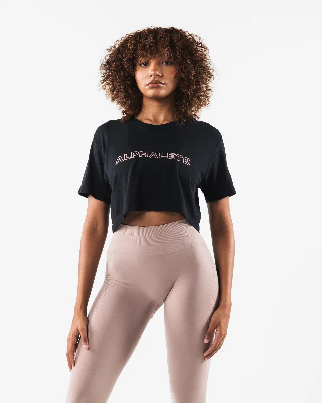 Core Airtech SS Crop - Black