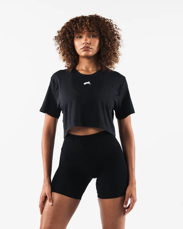 Wolf Head Airtech SS Crop - Black